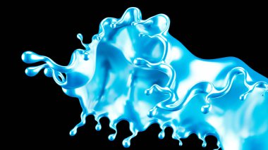 Bir parça metal. 3d illüstrasyon, 3d canlandırma.