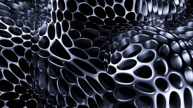 Metalik siyah zemin. 3d illüstrasyon, 3d canlandırma.