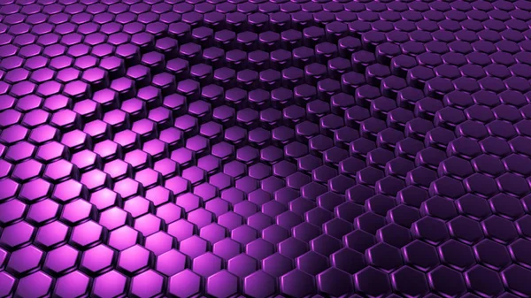 Purple hexagon background. 3d illustration, 3d rendering. — Stock Photo, Image