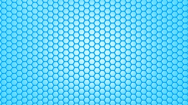 Fond hexagonal bleu. Illustration 3d, rendu 3d . — Photo