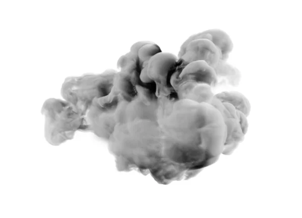 Light gray smoke on a white background. 3d illustration, 3d rendering. — 스톡 사진