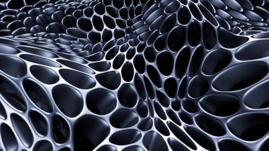 Metalik siyah zemin. 3d illüstrasyon, 3d canlandırma.