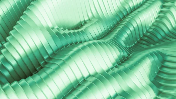 緑の線で背景。3Dイラスト, 3Dレンダリング. — ストック写真