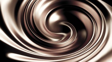 Şatafatlı, güzel bir gümüş akıntısı. 3d illüstrasyon, 3d canlandırma.