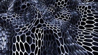 Metalik siyah zemin. 3d illüstrasyon, 3d canlandırma.