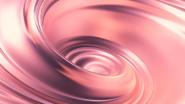 Lyxig vacker stänk av flöde av rosa guld. 3D-illustration, 3D-återgivning. — Stockfoto