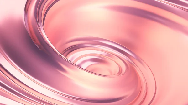 Luxury beautiful splash of flow of pink gold. 3d illustration, 3d rendering. — 스톡 사진