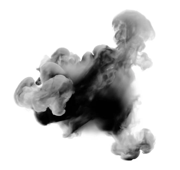 Beyaz arka planda açık gri duman. 3d illüstrasyon, 3d yırtık — Stok fotoğraf