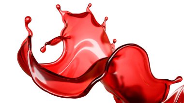 Bir yudum şarap. 3d illüstrasyon, 3d canlandırma.