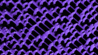 Mor altıgen arka plan. 3d illüstrasyon, 3d canlandırma.