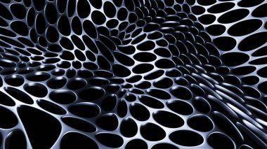 Metalik siyah zemin. 3d illüstrasyon, 3d canlandırma.