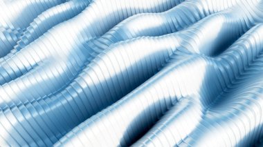 Çizgileri olan beyaz mavi bir arka plan. 3d illüstrasyon, 3d canlandırma.