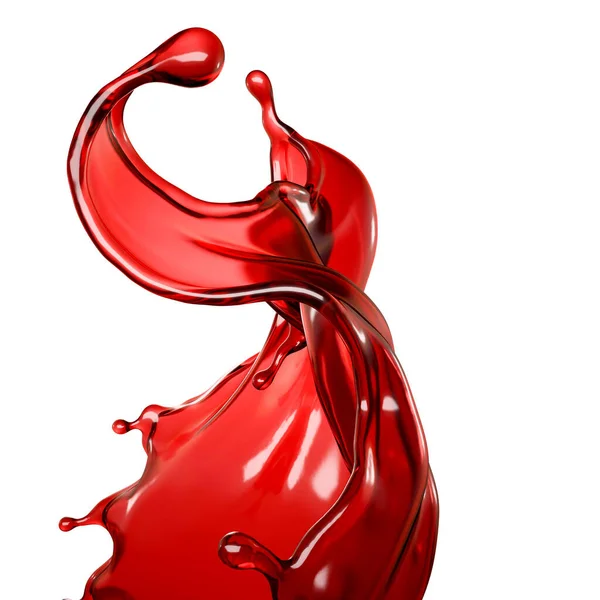A splash of wine. 3d illustration, 3d rendering. — Stock Photo, Image