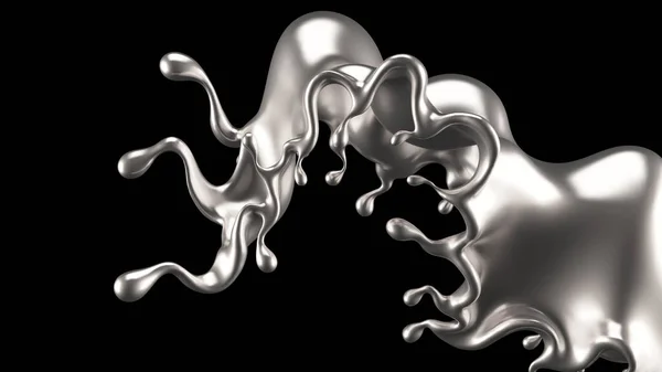Släng silver. 3D-illustration, 3D-återgivning. — Stockfoto