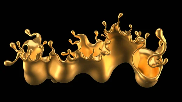 Χρυσάφι. 3D απεικόνιση, 3d απόδοση. — Φωτογραφία Αρχείου