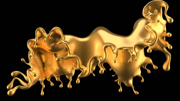 Розчавити золото. 3d ілюстрація, 3d візуалізація . — стокове фото
