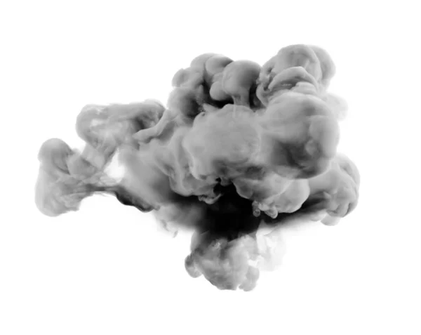 Light gray smoke on a white background. 3d illustration, 3d rend — 스톡 사진