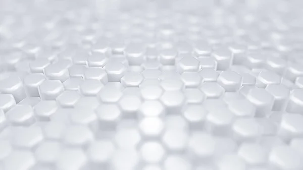 White hexagon background. 3d illustration, 3d rendering. — Stock Photo, Image