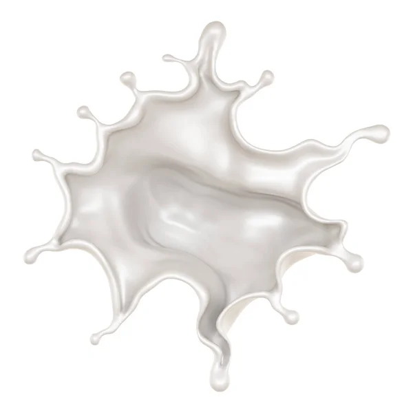 A splash of milk. 3d illustration, 3d rendering. — Stock Photo, Image