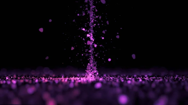 Фіолетові частинки. 3d ілюстрація, 3d візуалізація . — стокове фото