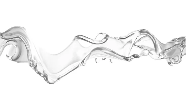 Μια καθαρή βουτιά νερού. 3D απεικόνιση, 3d απόδοση. — Φωτογραφία Αρχείου