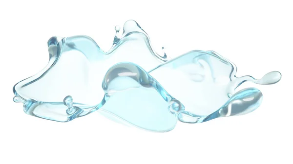 Μια γαλάζια βουτιά νερού. 3D απεικόνιση, 3d απόδοση. — Φωτογραφία Αρχείου
