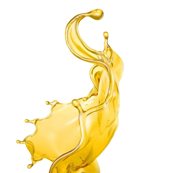 Een mooie gele scheut olie. 3d illustratie, 3d weergave. — Stockfoto
