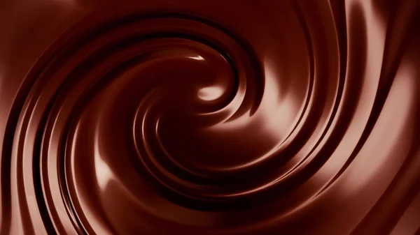 Splash, a stream of chocolate. 3d illustration, 3d rendering. — ストック写真