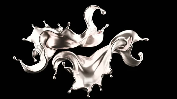 Lujoso chorrito de plata. Ilustración 3d, representación 3d . —  Fotos de Stock