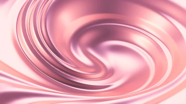 Luxury beautiful splash of flow of pink gold. 3d illustration, 3d rendering. — ストック写真