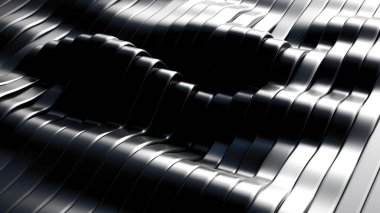 Black background with lines. 3d illustration, 3d rendering.
