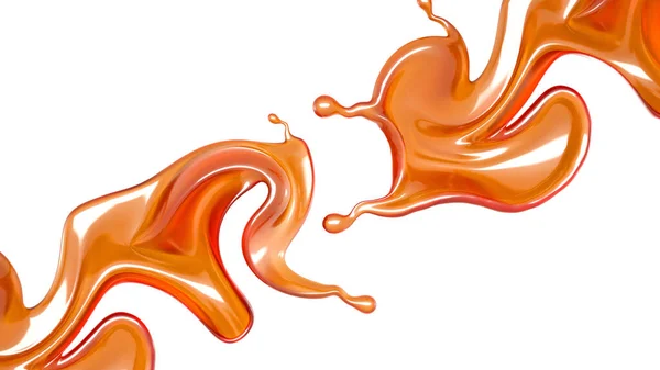 Un soupçon de jus d'orange. Illustration 3d, rendu 3d . — Photo