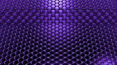 Mor altıgen arka plan. 3d illüstrasyon, 3d canlandırma.
