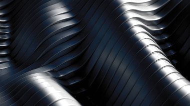 Black background with lines. 3d illustration, 3d rendering.