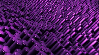 Mor altıgen arka plan. 3d illüstrasyon, 3d canlandırma.