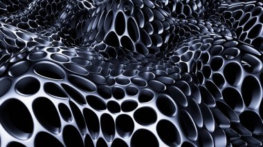 Metalik siyah zemin. 3d illüstrasyon, 3d canlandırma.