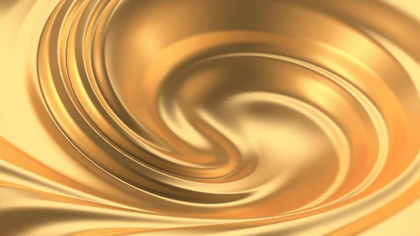 Luxus schönen Spritzer Gold fließen. 3D Illustration, 3D Rendering. — Stockfoto