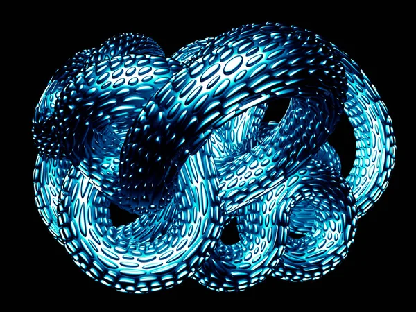 Fondo negro de una serpiente. Ilustración 3d, representación 3d . —  Fotos de Stock