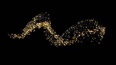 Parlak siyah arkaplan. 3d görüntüleme, 3d illüstrasyon.