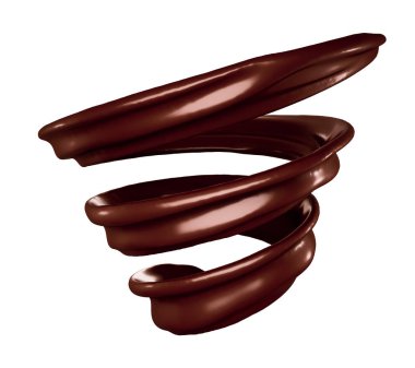 Bir tutam siyah çikolata. 3d görüntüleme, 3d illüstrasyon.