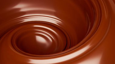 Damla, çikolata akıntısı. 3d görüntüleme, 3d illüstrasyon.