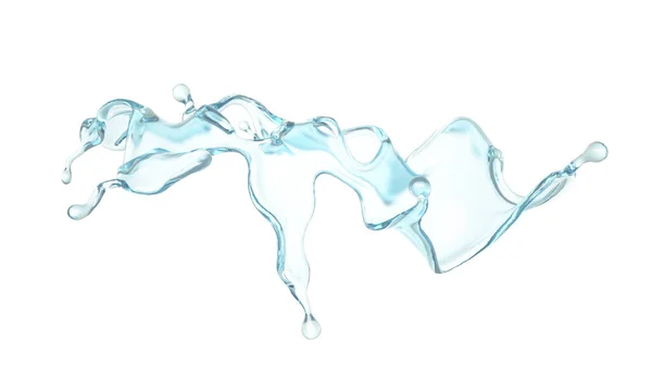 Blue Splash Water Rendering Illustration — 스톡 사진