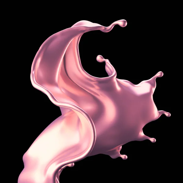 Luxe Mooie Splash Van Roze Goud Weergave Illustratie — Stockfoto