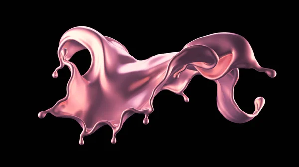 Luxe Mooie Splash Van Roze Goud Weergave Illustratie — Stockfoto
