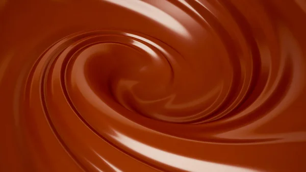 Splash Flusso Cioccolato Rendering Illustrazione — Foto Stock