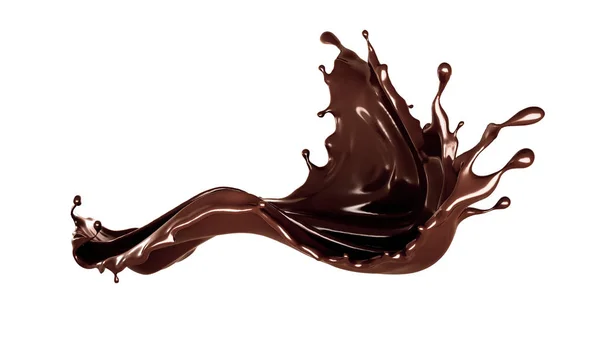 Всплеск Тёмного Шоколада Рендеринг Иллюстрация — стоковое фото