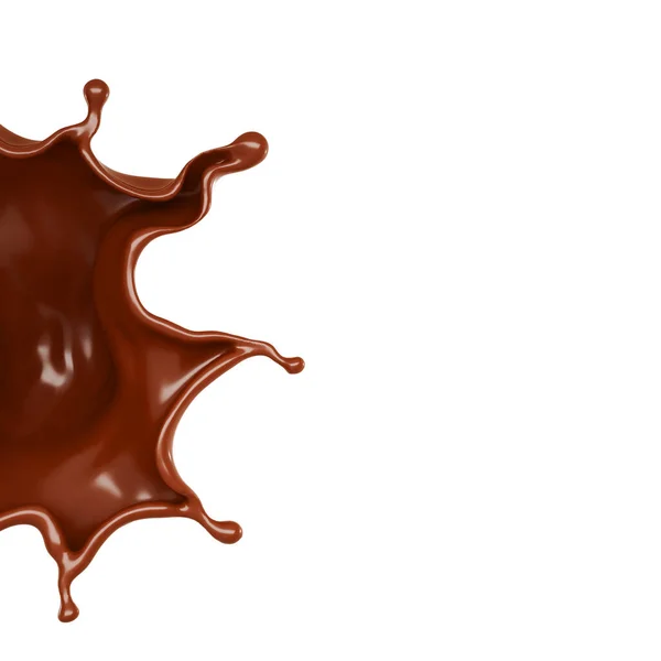 Splash Milk Chocolate Rendering Illustration — 스톡 사진