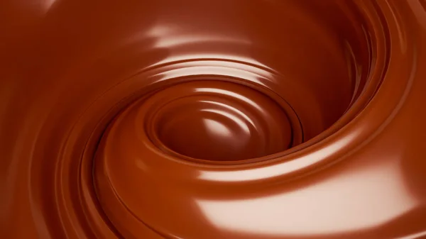 Splash Een Stroom Chocolade Weergave Illustratie — Stockfoto