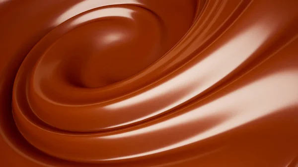 Splash Een Stroom Chocolade Weergave Illustratie — Stockfoto
