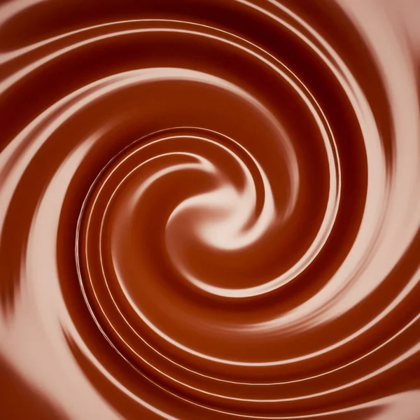 Splash Uma Corrente Chocolate Renderização Ilustração — Fotografia de Stock